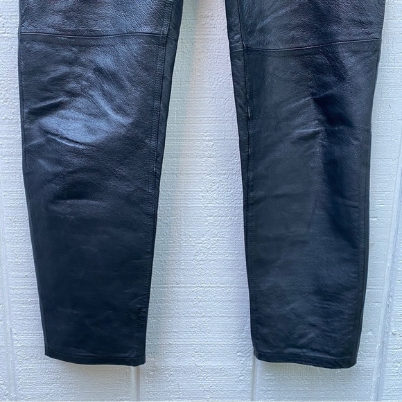 Vintage Babatelle Black Leather High Waist Pants Size 8 - Picture 4 of 13